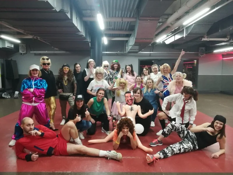 Flash Dance hen party dance class in Blackpool
